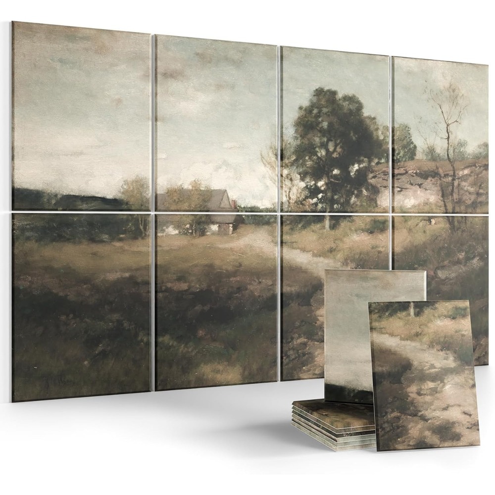 Wall Art Acoustic Panels 35X24 Sound Absorbing Decor 8-Pack - Arkville Landscape